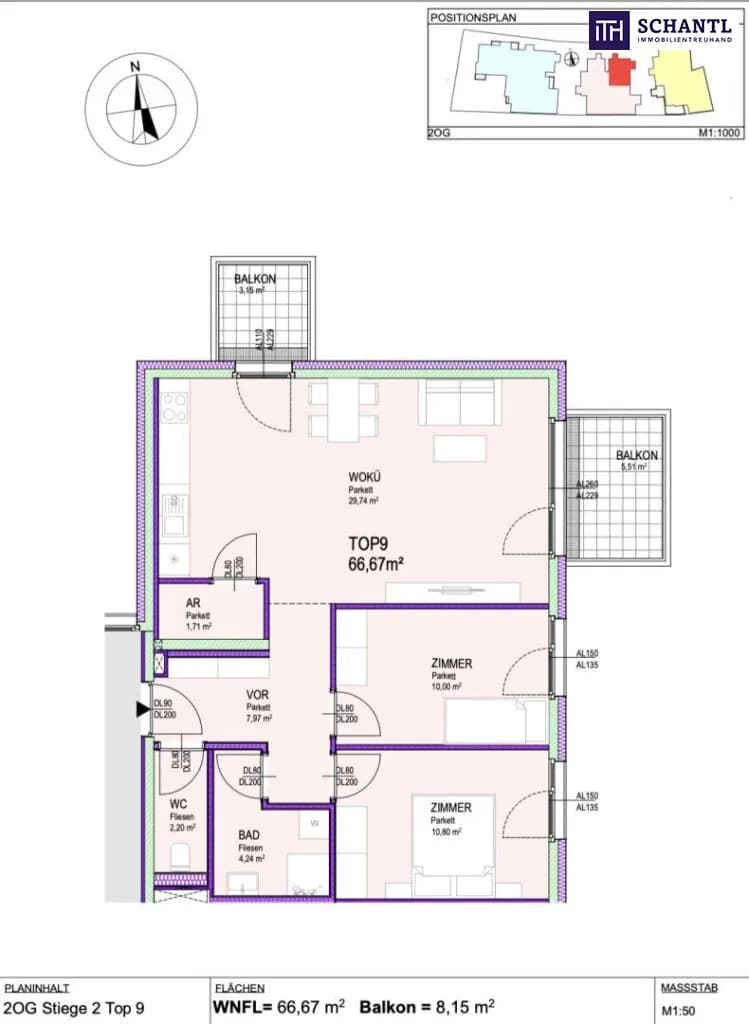 3-Zimmer-Wohnung kaufen in Gänserndorf – 66,67 m², € 349.990 – Bild 14 von 14