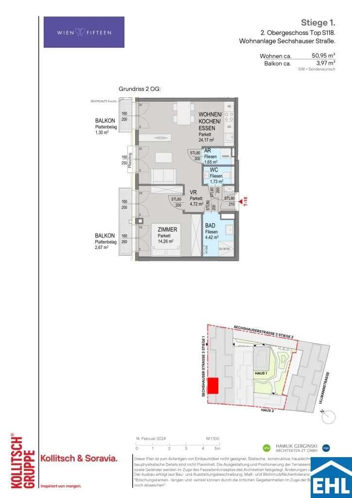 3-Zimmer-Wohnung kaufen in Wien – 50,95 m², € 409.000 – Bild 9 von 9