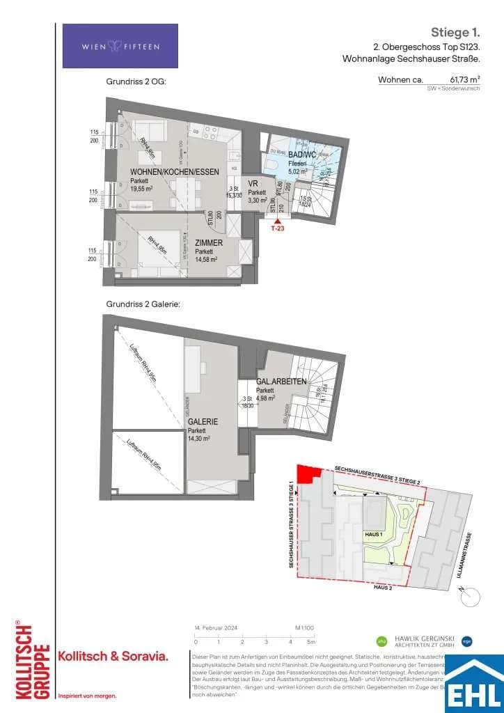 2-Zimmer-Wohnung kaufen in Wien – 61,73 m², € 449.000 – Bild 9 von 9