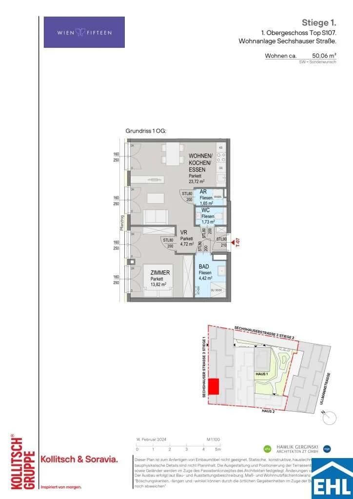 2-Zimmer-Wohnung kaufen in Wien – 50,06 m², € 299.000 – Bild 9 von 9