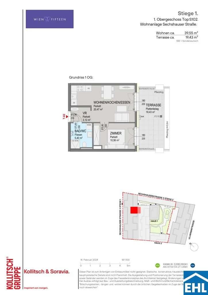 2-Zimmer-Wohnung kaufen in Wien – 39,55 m², € 299.000 – Bild 9 von 9