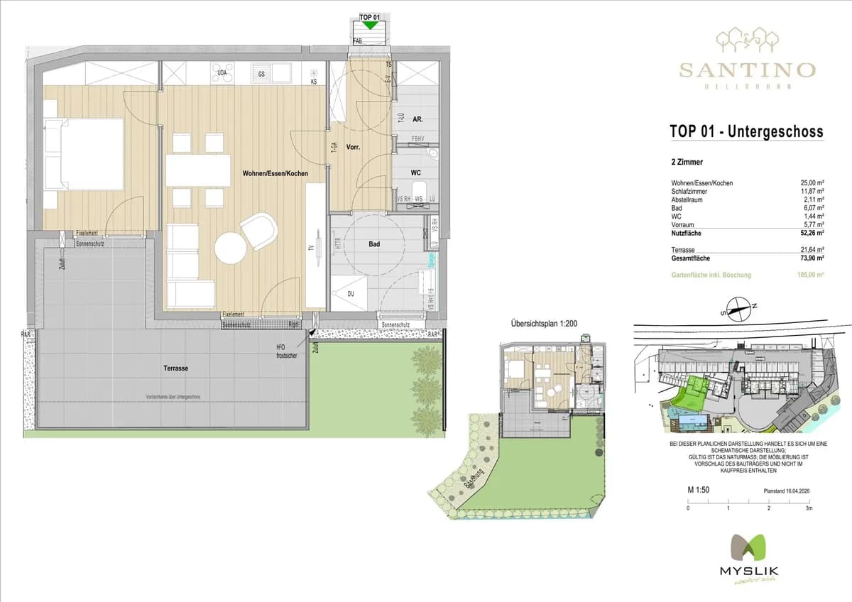 2-Zimmer-Wohnung kaufen in Salzburg Stadt – 52,26 m², € 652.212 – Bild 5 von 5