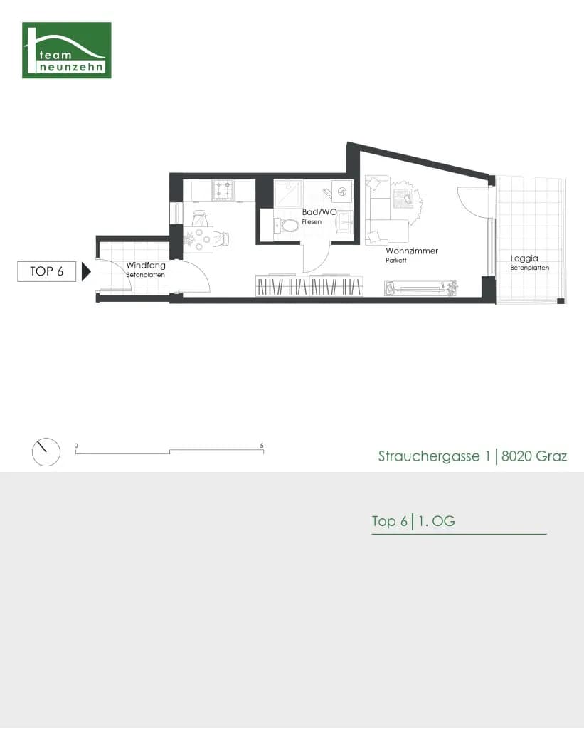 1-Zimmer-Wohnung mieten in Graz – 31,69 m², € 599 – Bild 24 von 24