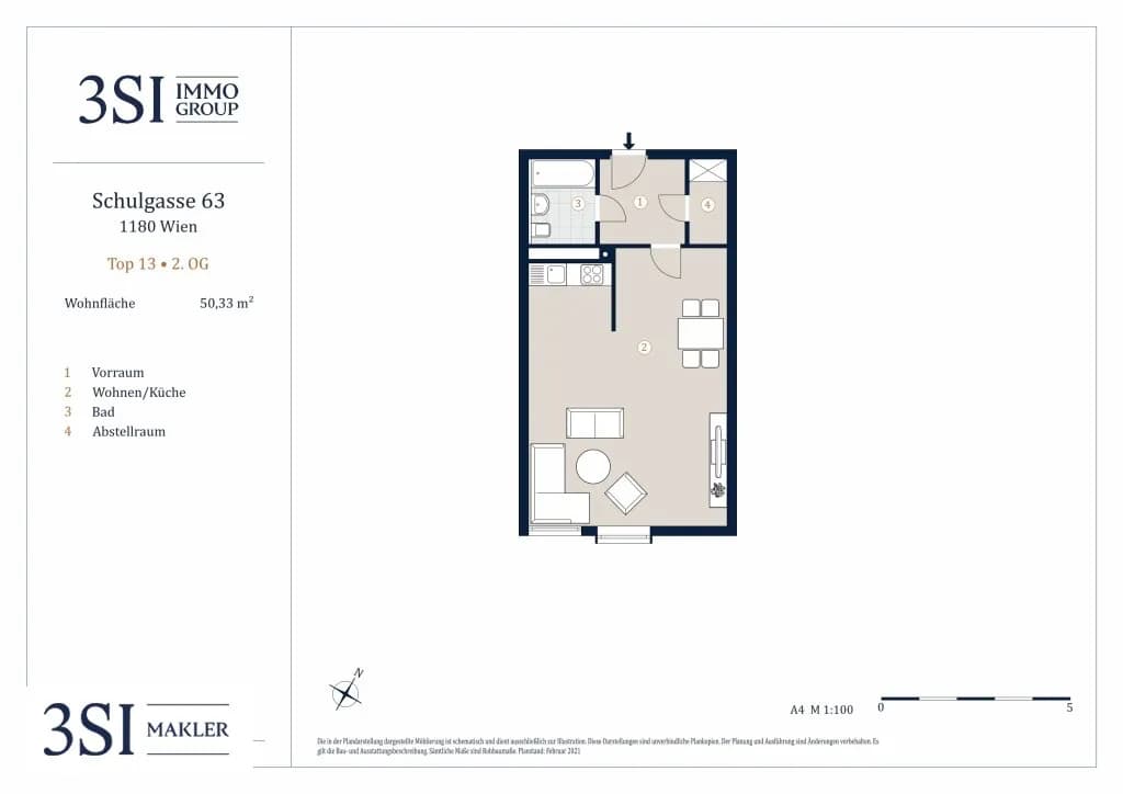 1-Zimmer-Wohnung kaufen in Wien – 50,33 m², € 221.148 – Bild 8 von 8