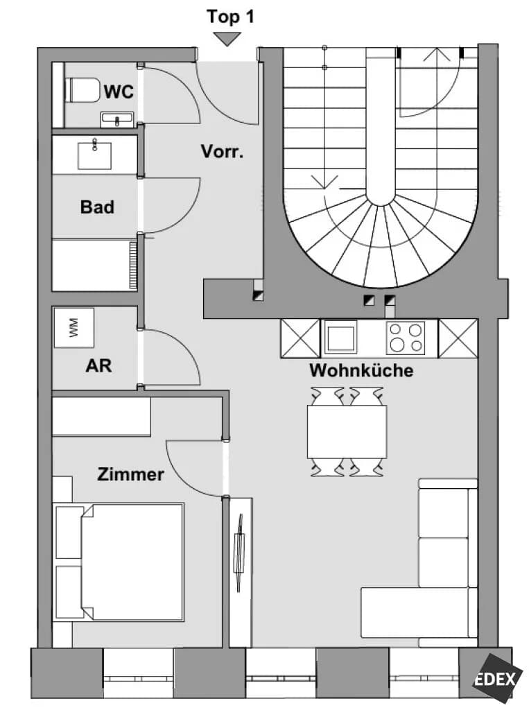 2-Zimmer-Wohnung kaufen in Wien – 43 m², € 299.000 – Bild 8 von 8