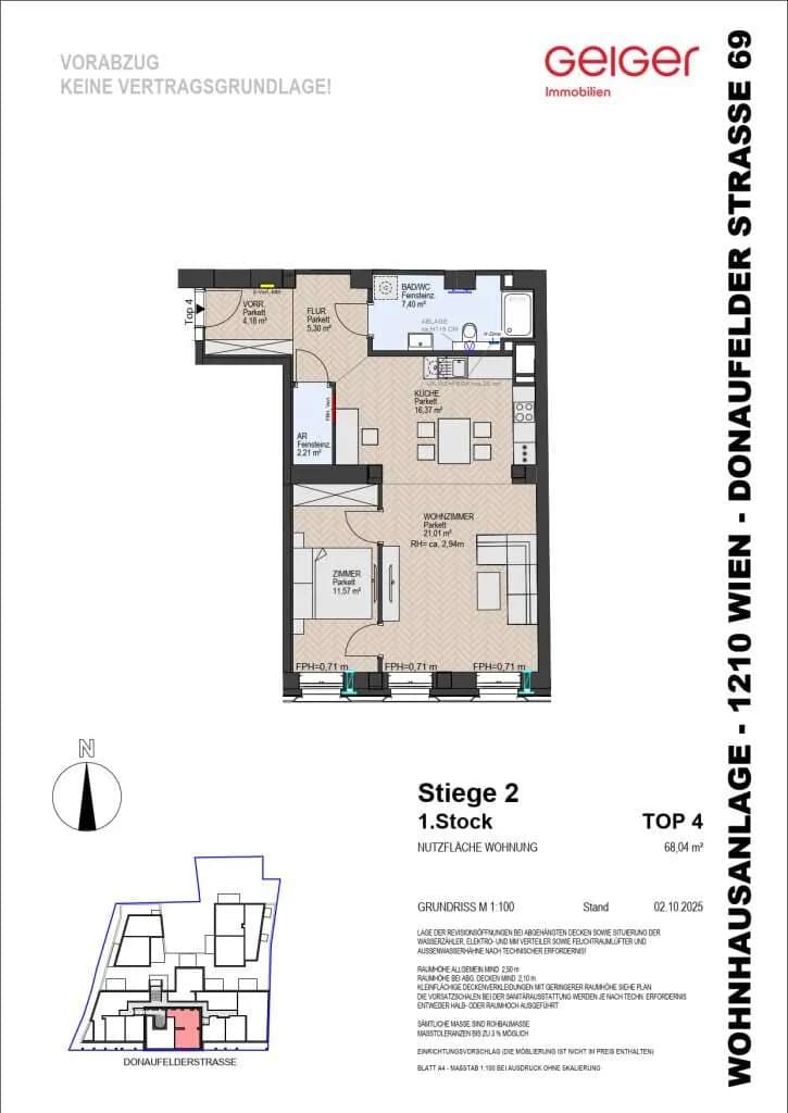 2-Zimmer-Wohnung kaufen in Wien – 68,04 m², € 381.000 – Bild 2 von 10