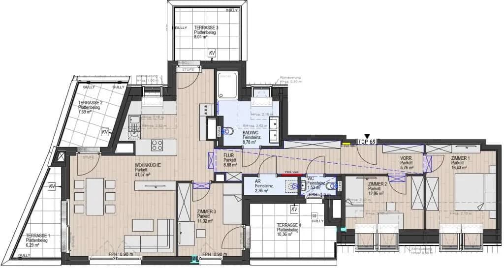 4-Zimmer-Wohnung kaufen in Wien – 109,19 m², € 862.000 – Bild 3 von 11