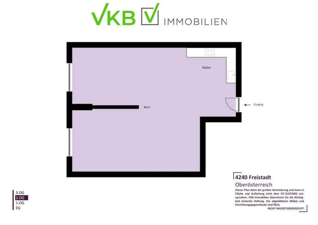 1-Zimmer-Gewerbeimmobilie mieten in Freistadt – 40 m², € 397 – Bild 7 von 7