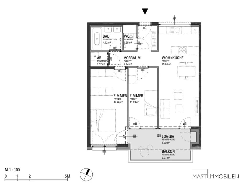 3-Zimmer-Wohnung kaufen in Wien – 78,31 m², € 488.000 – Bild 12 von 12