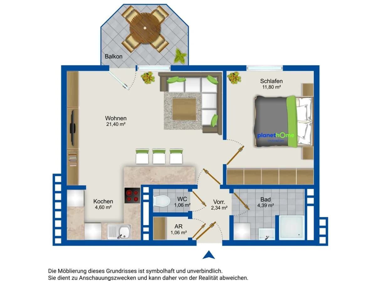 2-Zimmer-Wohnung kaufen in Grieskirchen – 46,65 m², € 119.950 – Bild 21 von 21