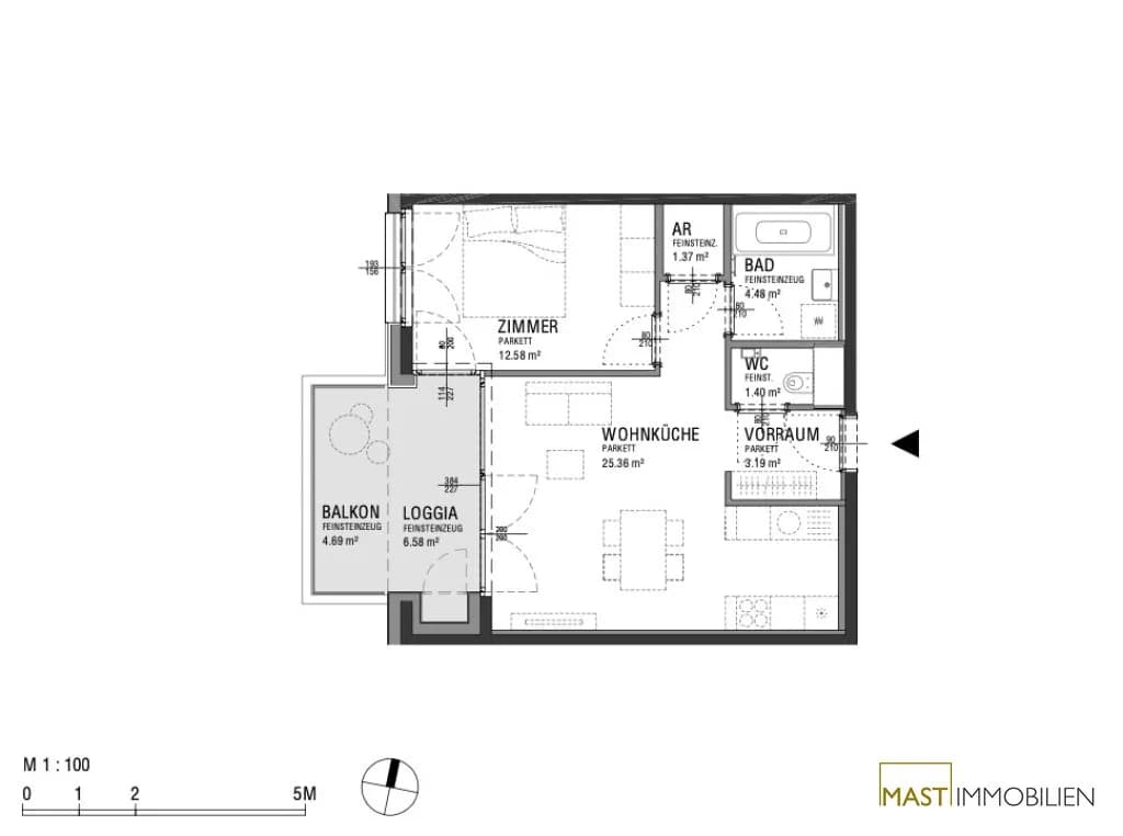 2-Zimmer-Wohnung kaufen in Wien – 54,97 m², € 346.000 – Bild 11 von 11