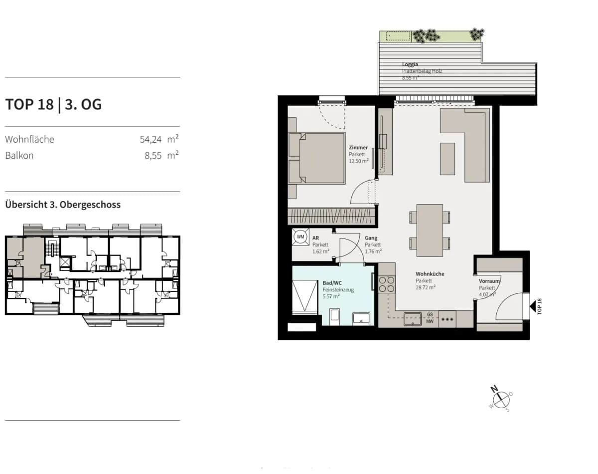 2-Zimmer-Wohnung kaufen in Wien – 54,24 m², € 293.000 – Bild 19 von 21