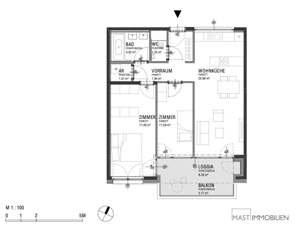 3-Zimmer-Wohnung kaufen in Wien – 78,11 m², € 476.000 – Bild 12 von 12