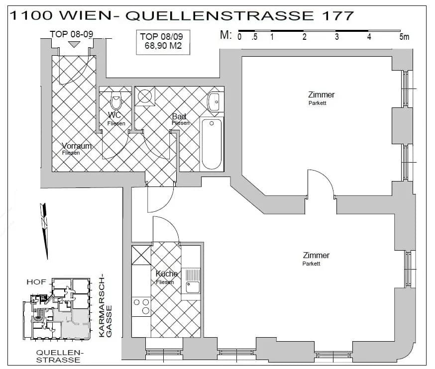 2-Zimmer-Wohnung kaufen in Wien – 68,9 m², € 208.000 – Bild 14 von 15