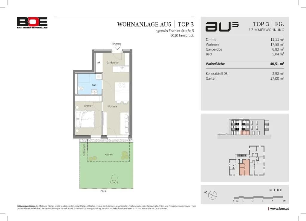2-Zimmer-Wohnung kaufen in Innsbruck – 40,51 m², € 453.600 – Bild 6 von 7