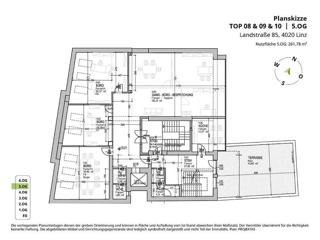2-Zimmer-Gewerbeimmobilie mieten in Linz – 437 m², € 7.098 – Bild 16 von 17