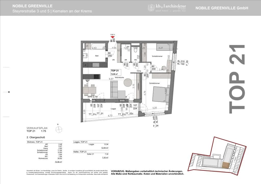 3-Zimmer-Wohnung kaufen in Linz Land – 72,9 m², € 310.000 – Bild 10 von 10
