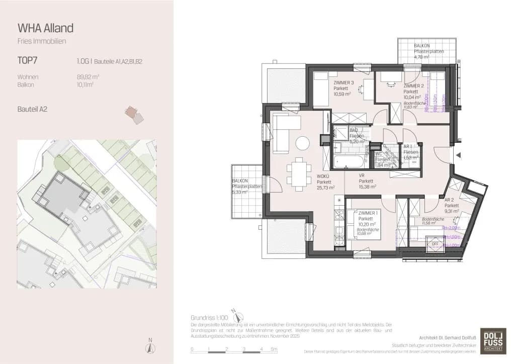 5-Zimmer-Wohnung mieten in Baden – 89,82 m², € 1.600 – Bild 10 von 10