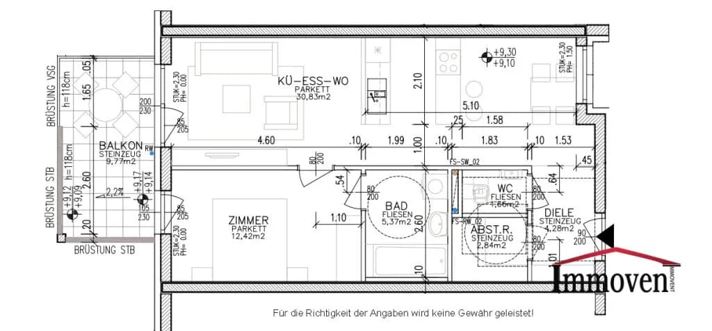 2-Zimmer-Wohnung mieten in Graz – 57 m², € 767 – Bild 8 von 8