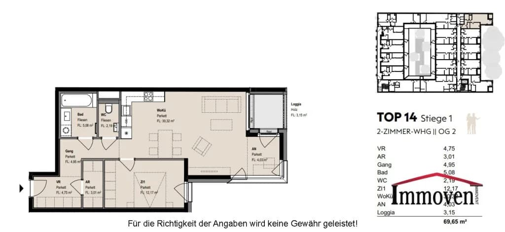 2-Zimmer-Wohnung mieten in Wien – 70 m², € 1.849 – Bild 27 von 27
