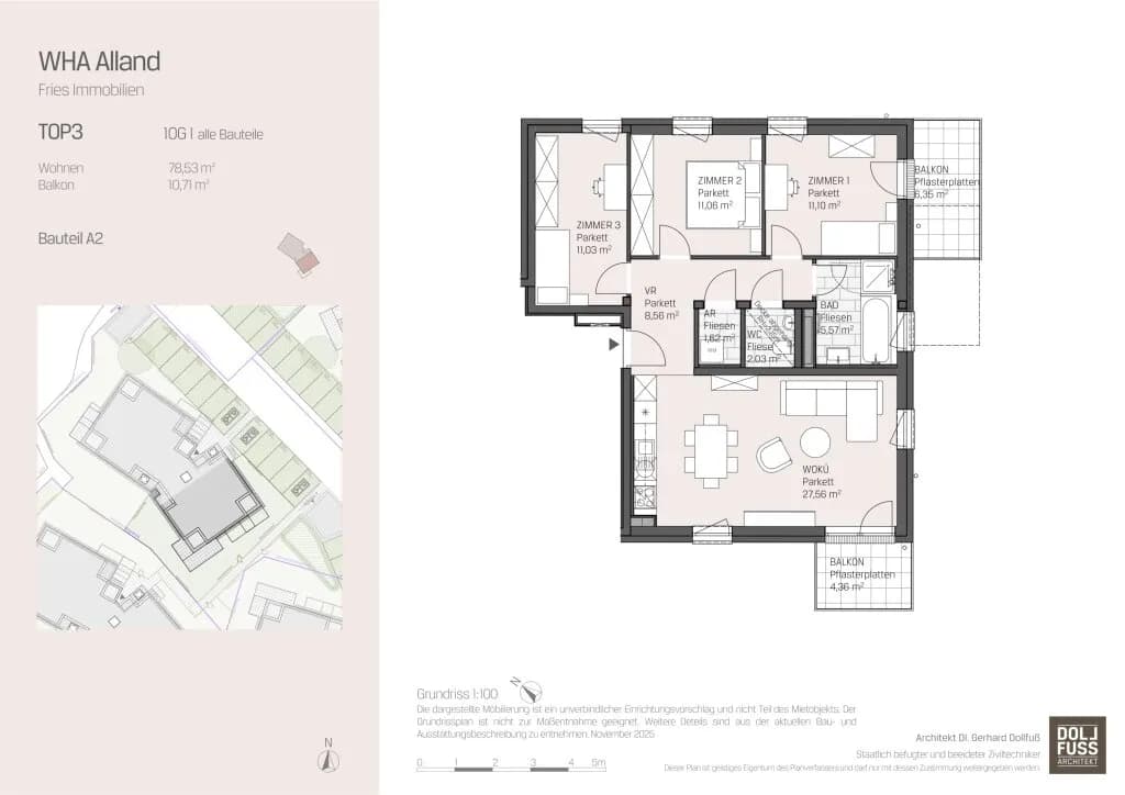 4-Zimmer-Wohnung mieten in Baden – 78,53 m², € 1.399 – Bild 10 von 10