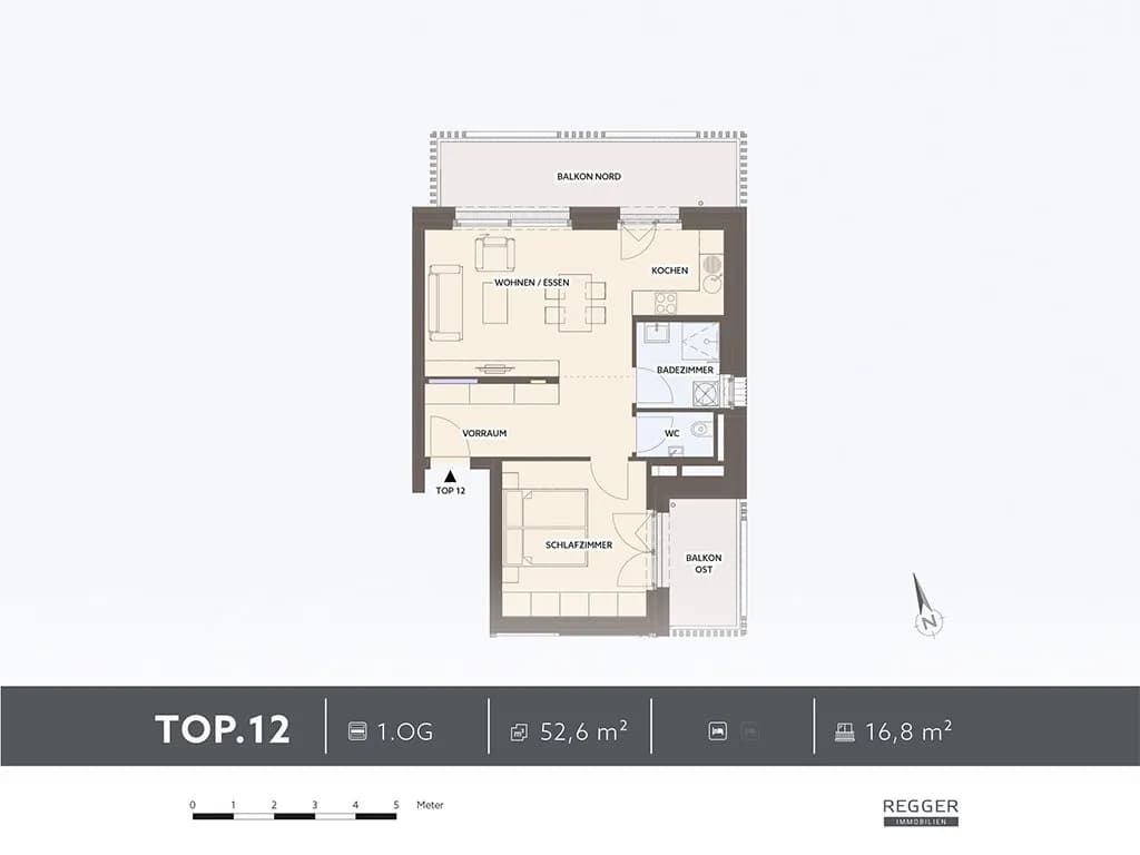 2-Zimmer-Wohnung kaufen in Villach – 52,6 m², € 329.000 – Bild 5 von 5