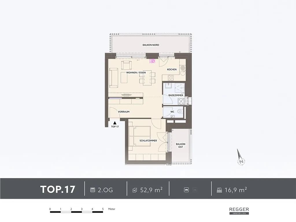 2-Zimmer-Wohnung kaufen in Villach – 52,9 m², € 349.000 – Bild 5 von 5