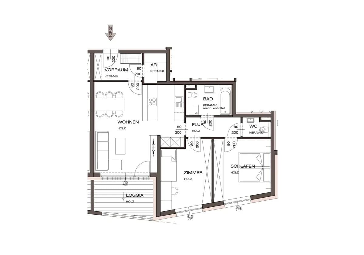 3-Zimmer-Wohnung kaufen in Vöcklabruck – 70,86 m², € 520.047 – Bild 9 von 12