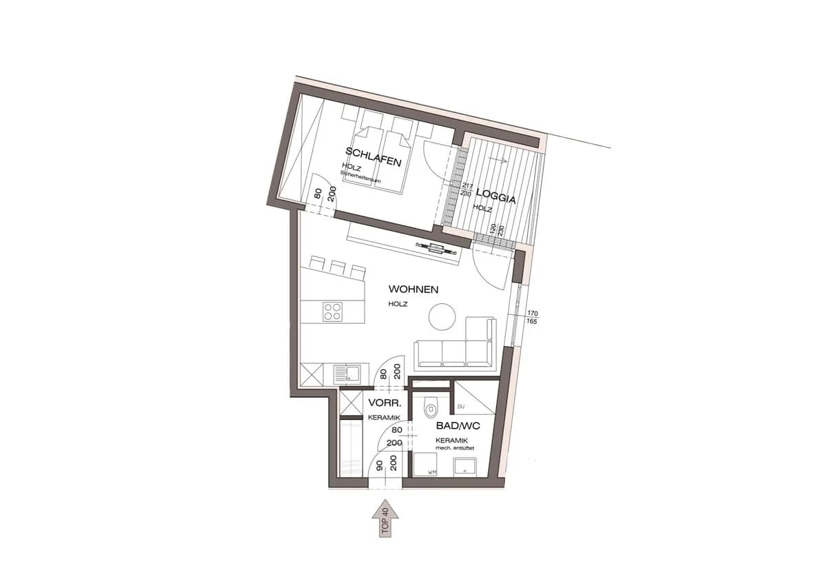 2-Zimmer-Wohnung kaufen in Vöcklabruck – 41,62 m², € 238.293 – Bild 8 von 8