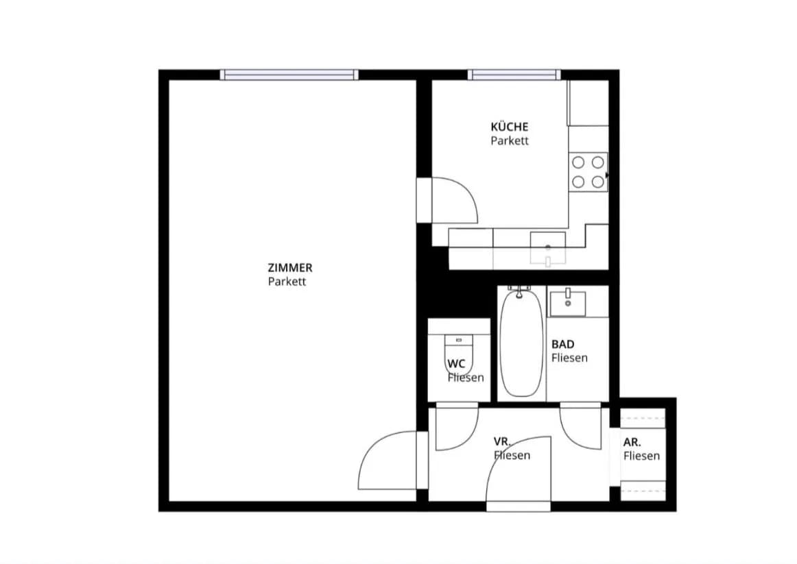 1-Zimmer-Wohnung mieten in Wien – 36 m², € 829 – Bild 9 von 10