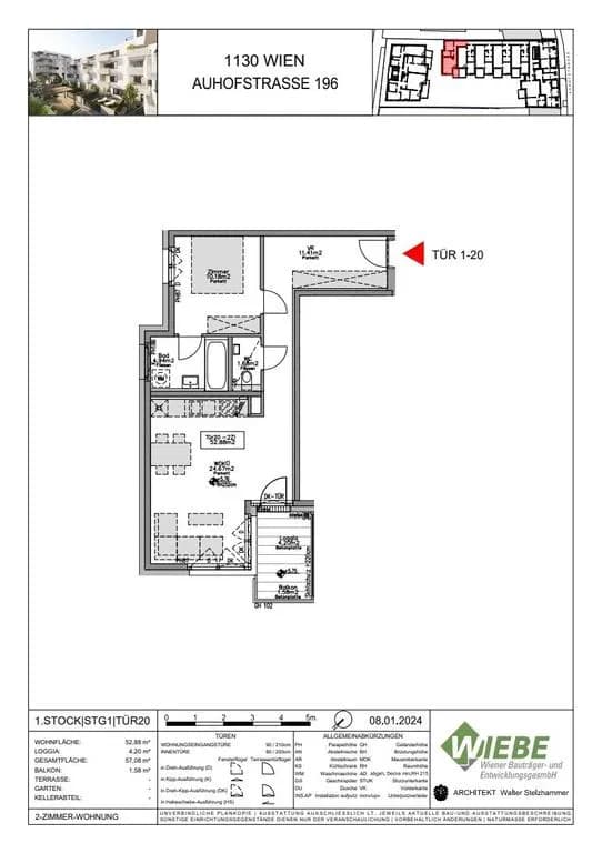 2-Zimmer-Wohnung kaufen in Wien – 57,08 m², € 478.000 – Bild 16 von 16