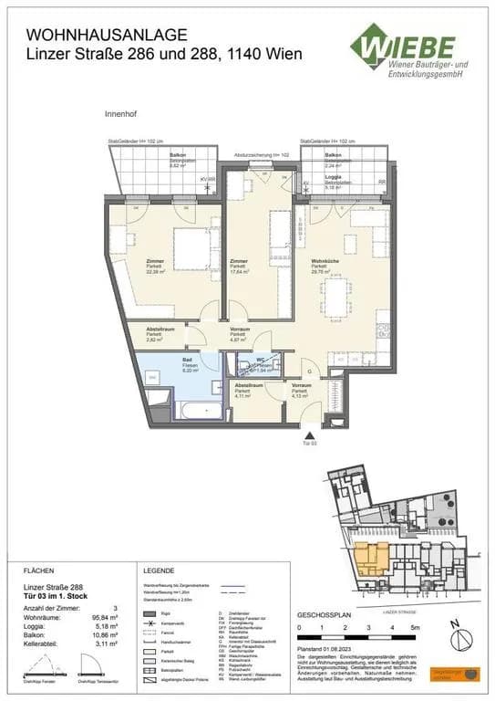 3-Zimmer-Wohnung kaufen in Wien – 95,84 m², € 599.900 – Bild 13 von 17