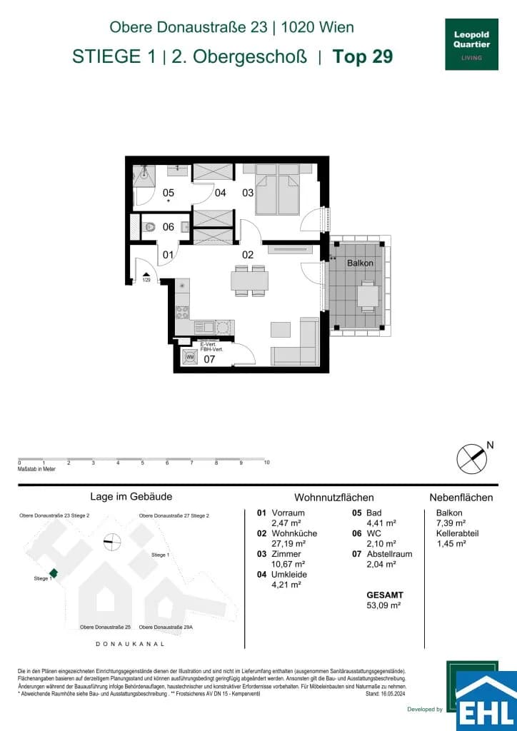 2-Zimmer-Wohnung kaufen in Wien – 53,09 m², € 520.000 – Bild 38 von 38
