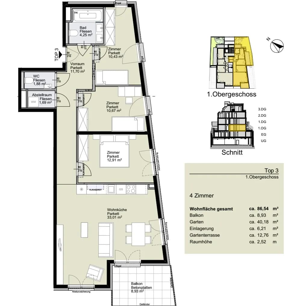 4-Zimmer-Wohnung kaufen in Wien – 86,54 m², € 896.600 – Bild 18 von 21