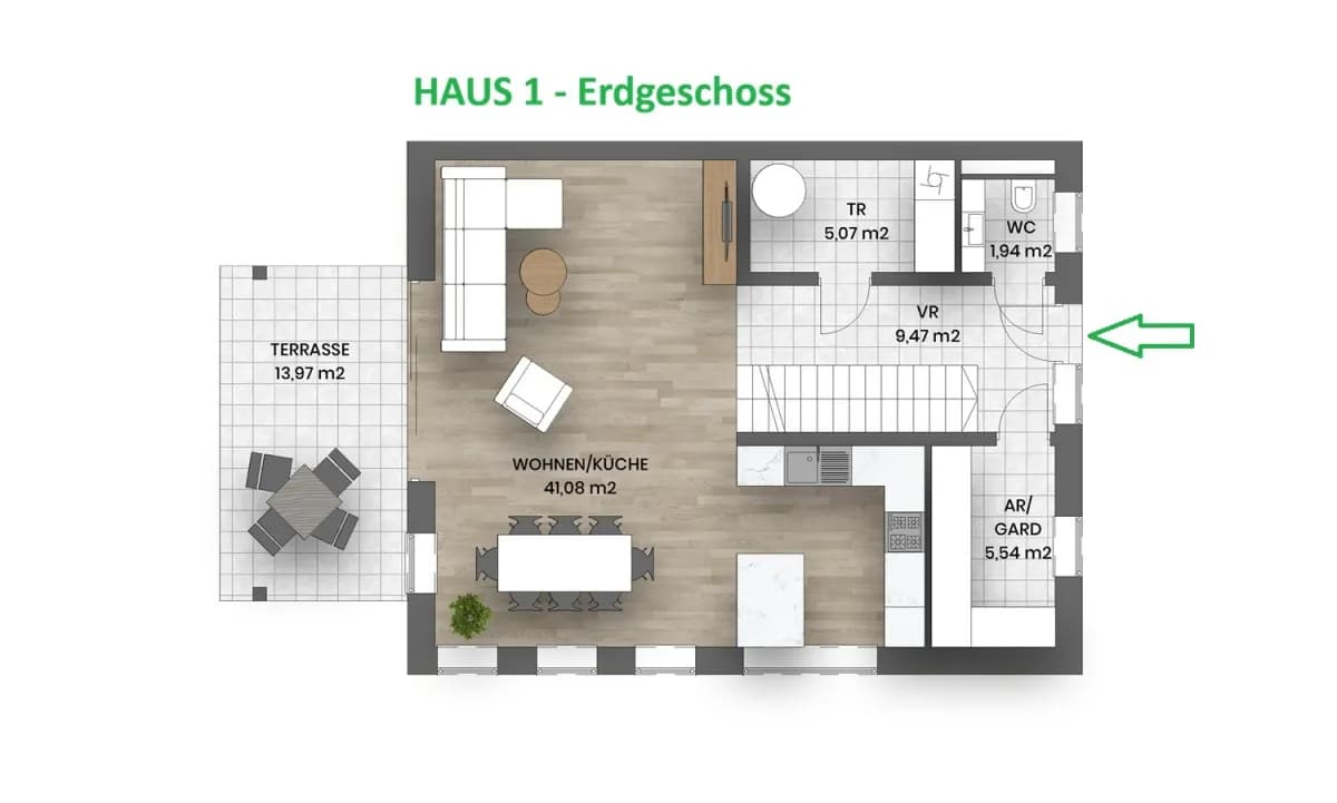 4-Zimmer-Haus kaufen in Korneuburg – 123 m², € 590.000 – Bild 8 von 12