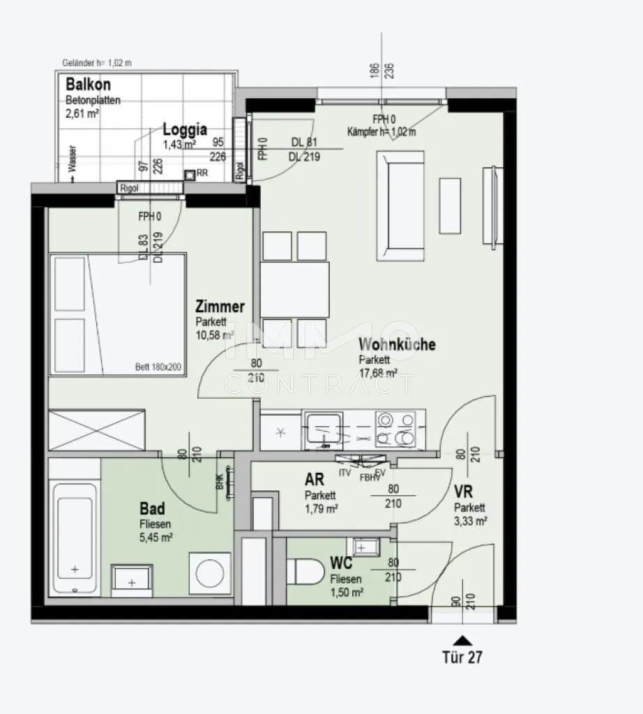2-Zimmer-Wohnung kaufen in Wien – 41,75 m², € 287.500 – Bild 10 von 10