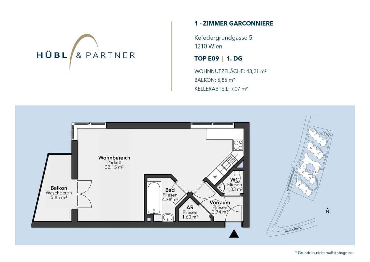 1-Zimmer-Wohnung mieten in Wien – 43,21 m², € 998 – Bild 5 von 17