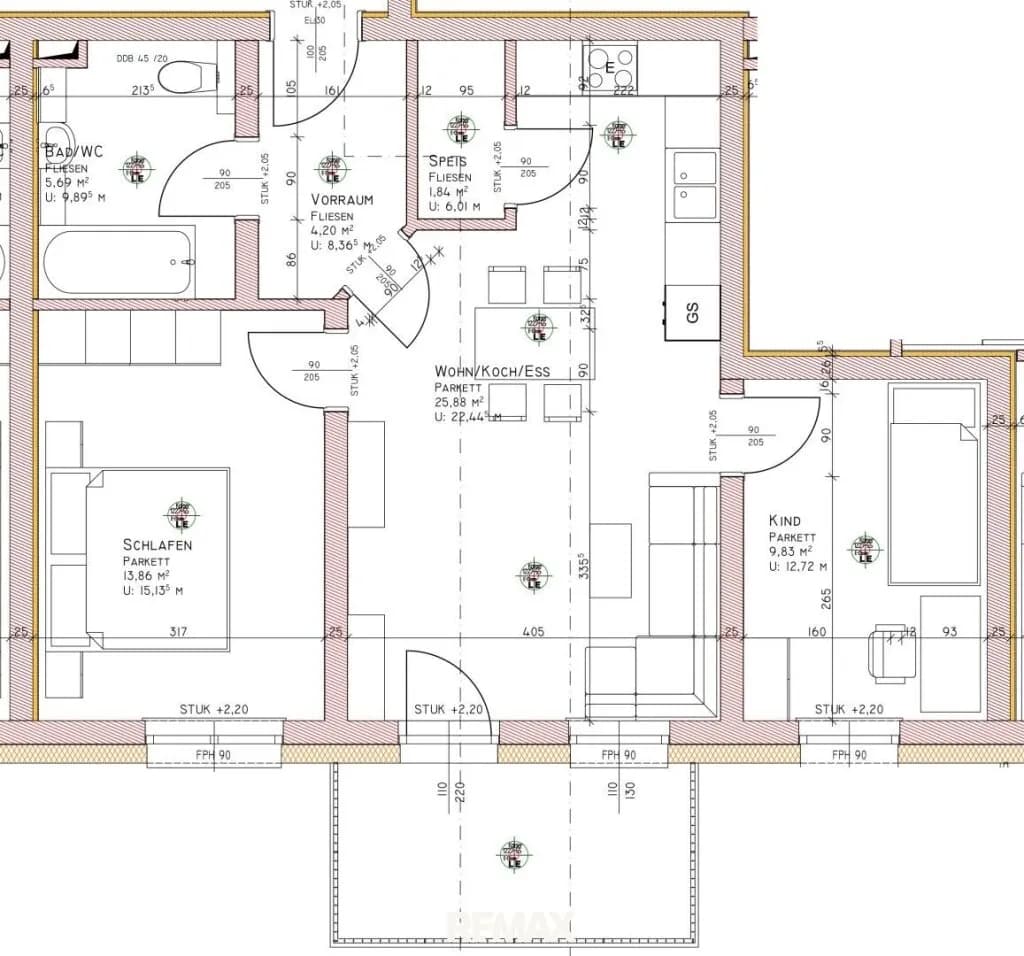 3-Zimmer-Wohnung kaufen in Vöcklabruck – 61 m², € 259.000 – Bild 3 von 3