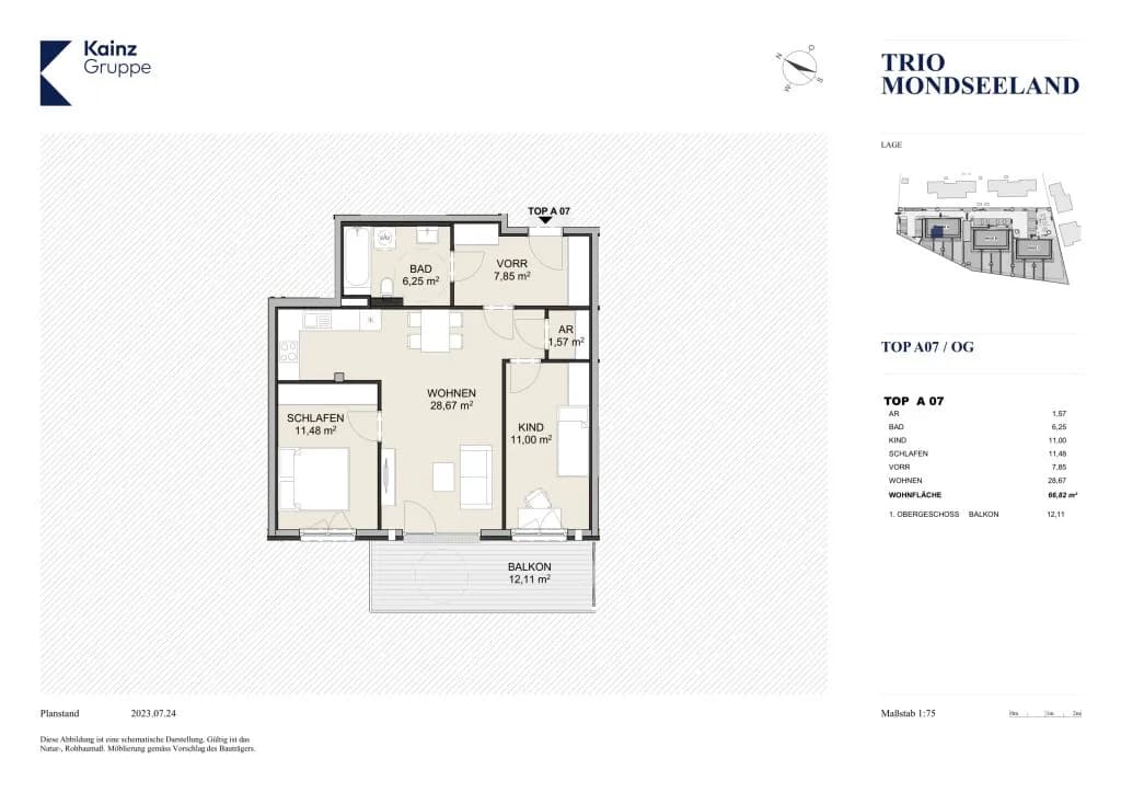 3-Zimmer-Wohnung kaufen in Vöcklabruck – 66,82 m², € 294.000 – Bild 12 von 14
