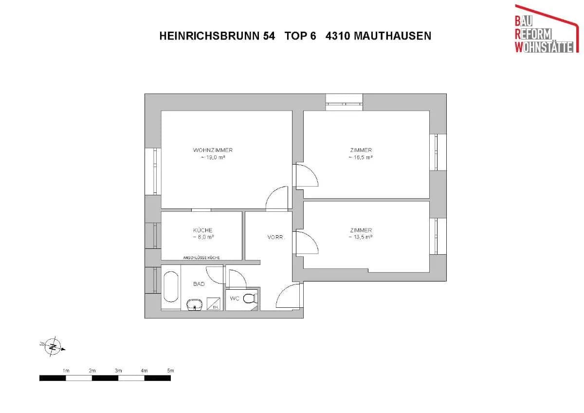3-Zimmer-Wohnung mieten in Perg – 67,36 m², € 750 – Bild 2 von 11