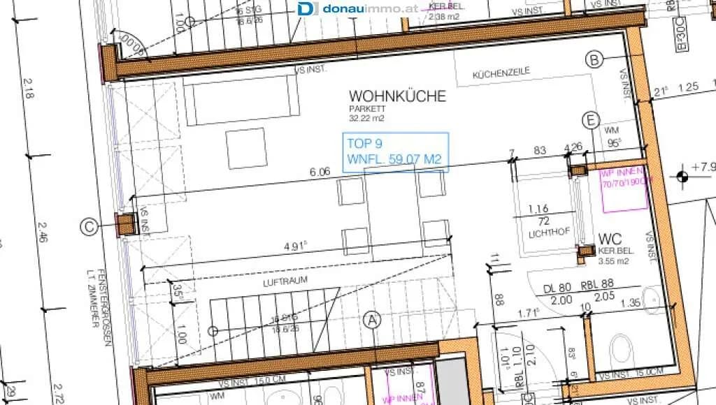 2-Zimmer-Wohnung kaufen in Krems an der Donau – 60,82 m², € 359.000 – Bild 7 von 8