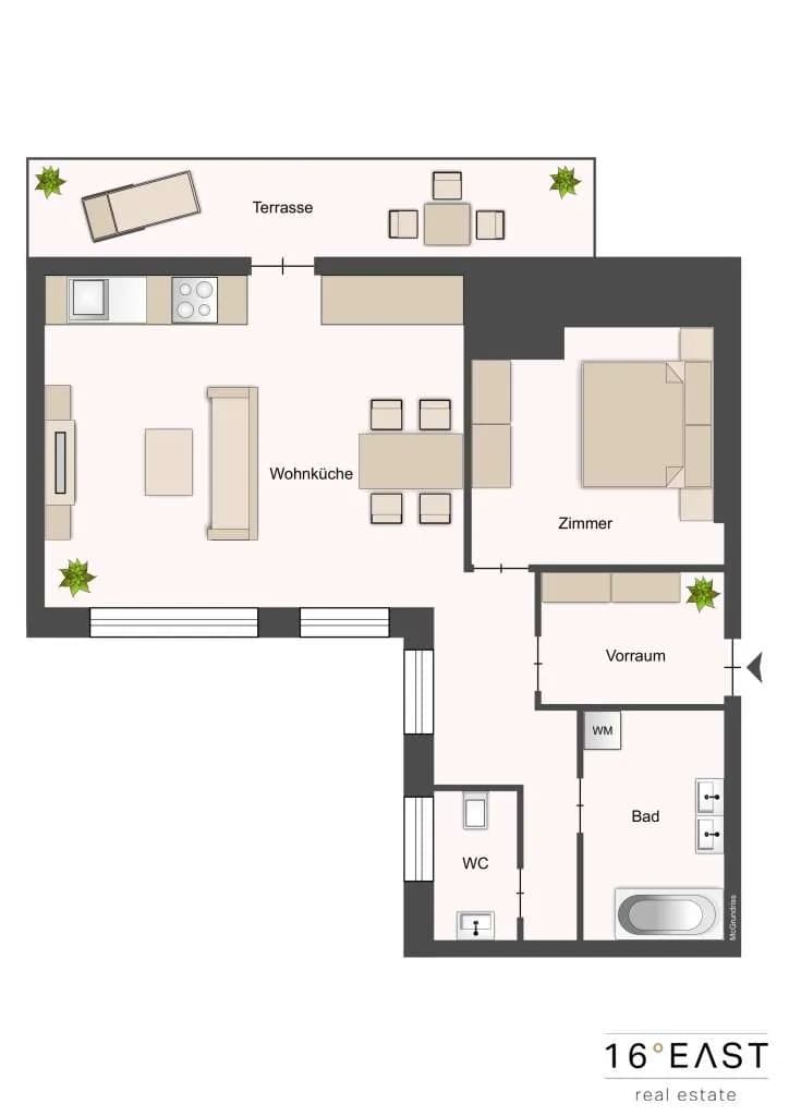 2-Zimmer-Wohnung kaufen in Wien – 50 m², € 265.000 – Bild 6 von 7