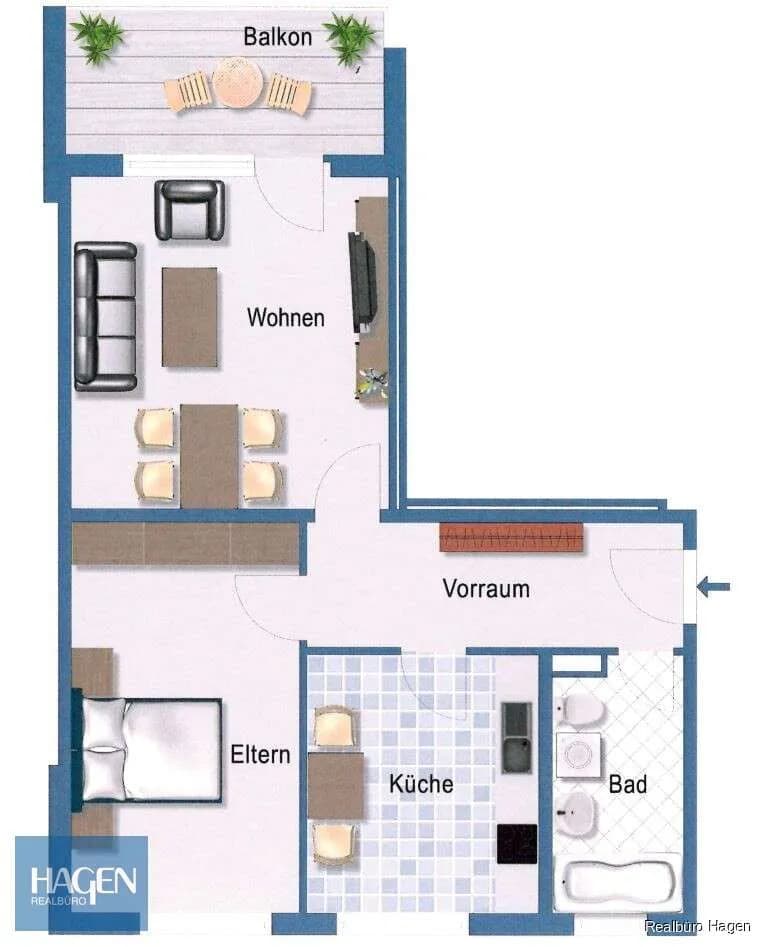 2-Zimmer-Wohnung kaufen in Dornbirn – 60,69 m², € 260.000 – Bild 11 von 12