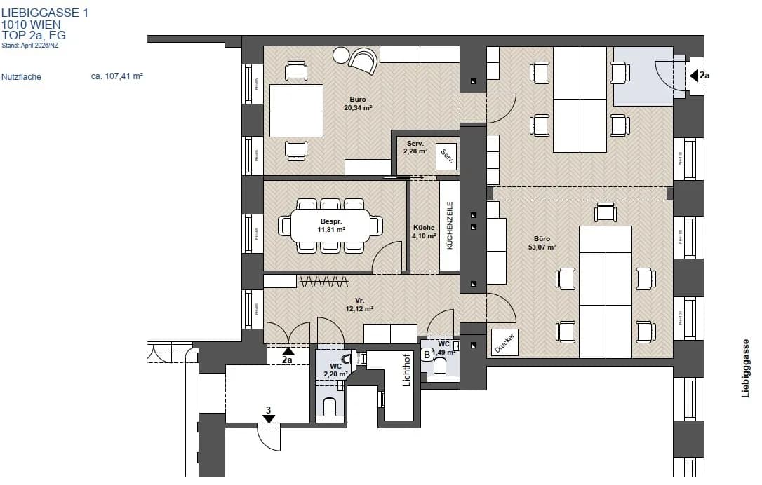 3-Zimmer-Gewerbeimmobilie mieten in Wien – 107 m², € 3.298 – Bild 25 von 25