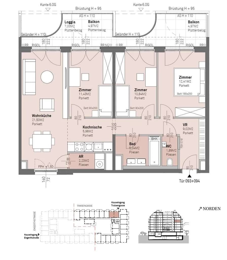4-Zimmer-Wohnung kaufen in Wien – 78,59 m², € 634.700 – Bild 14 von 14