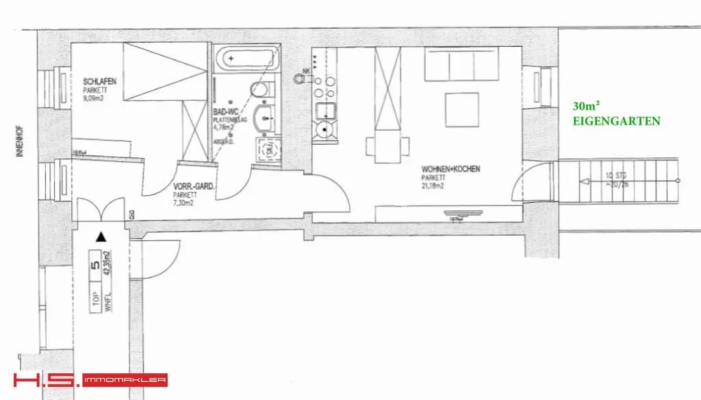 2-Zimmer-Wohnung kaufen in Wien – 42,35 m², € 318.000 – Bild 10 von 10