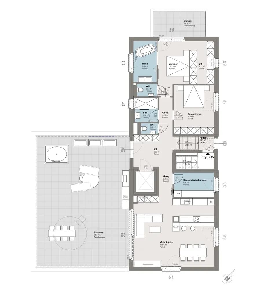 3-Zimmer-Wohnung kaufen in Linz – 122,25 m², € 990.000 – Bild 7 von 7