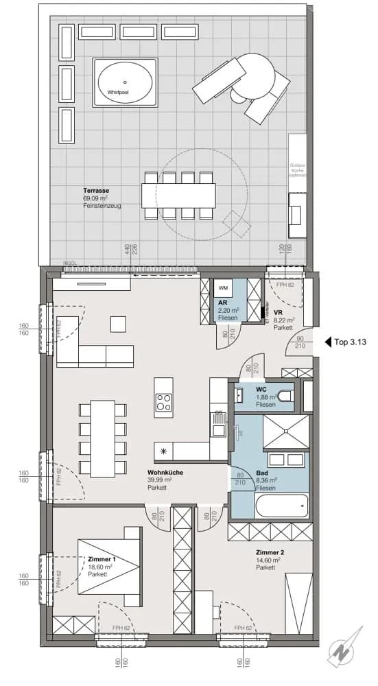 3-Zimmer-Wohnung kaufen in Linz – 93,85 m², € 724.000 – Bild 5 von 5