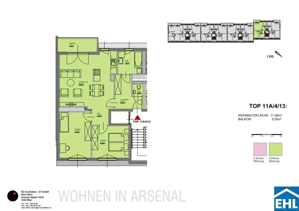 3-Zimmer-Wohnung mieten in Wien – 71,08 m², € 1.490 – Bild 14 von 14