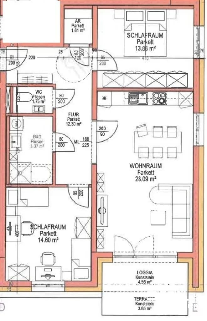 3-Zimmer-Wohnung kaufen in Braunau am Inn – 77,78 m², € 325.000 – Bild 3 von 17